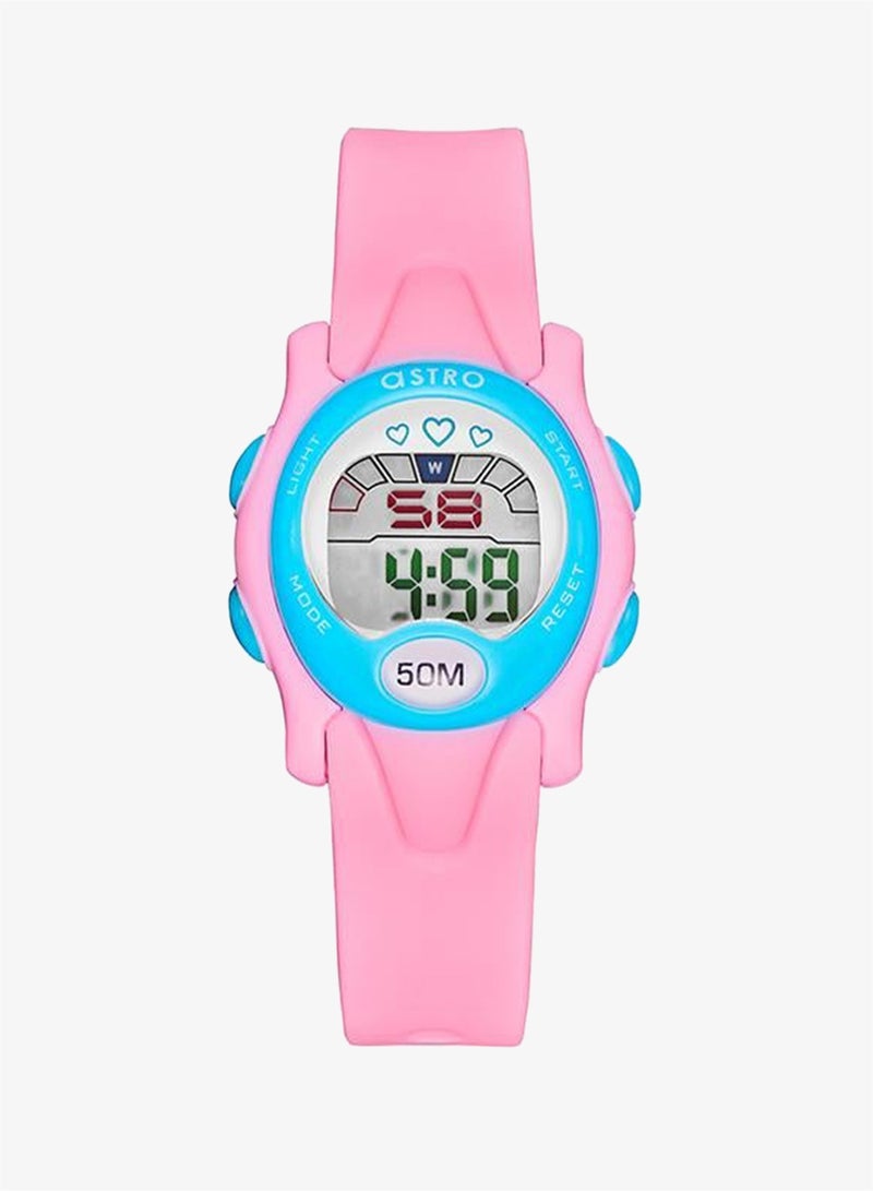 Astro A23902-PPPL Kids Digital Display Watch & PU Strap Pink - Image 1