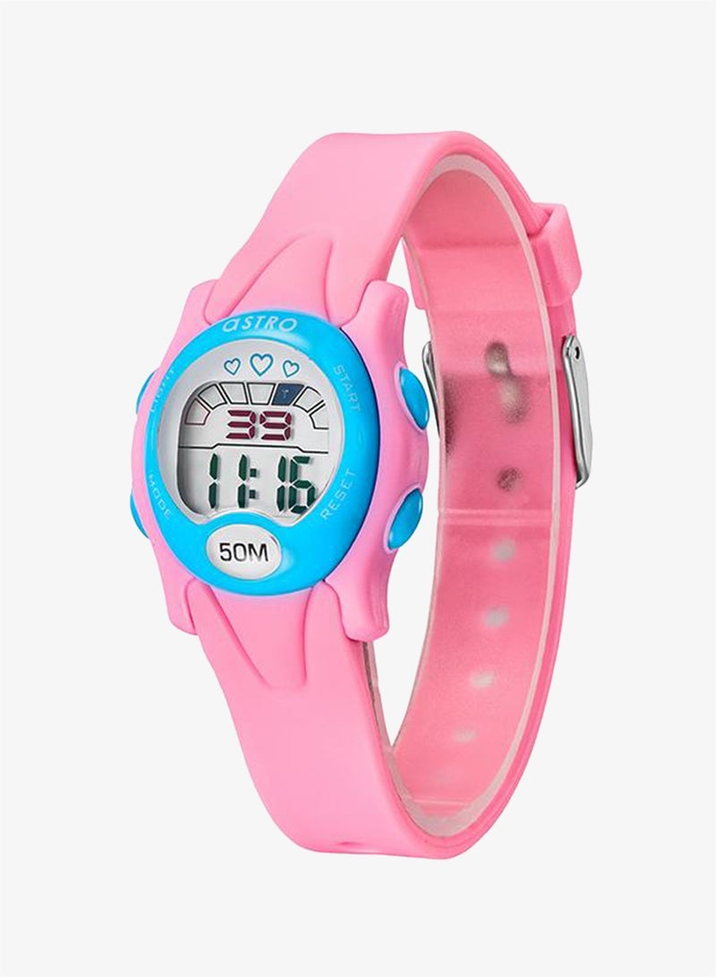 Astro A23902-PPPL Kids Digital Display Watch & PU Strap Pink - Image 2