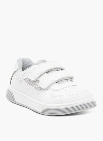 JUNIORS Boys Panelled Sneakers With Hook And Loop Closure