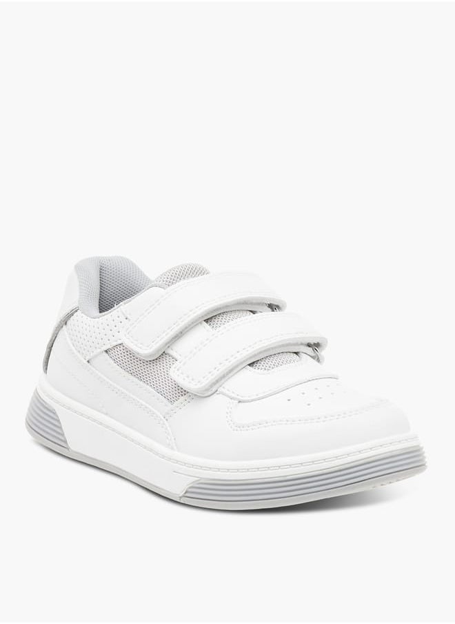 JUNIORS Boys Panelled Sneakers With Hook And Loop Closure  - Image 1