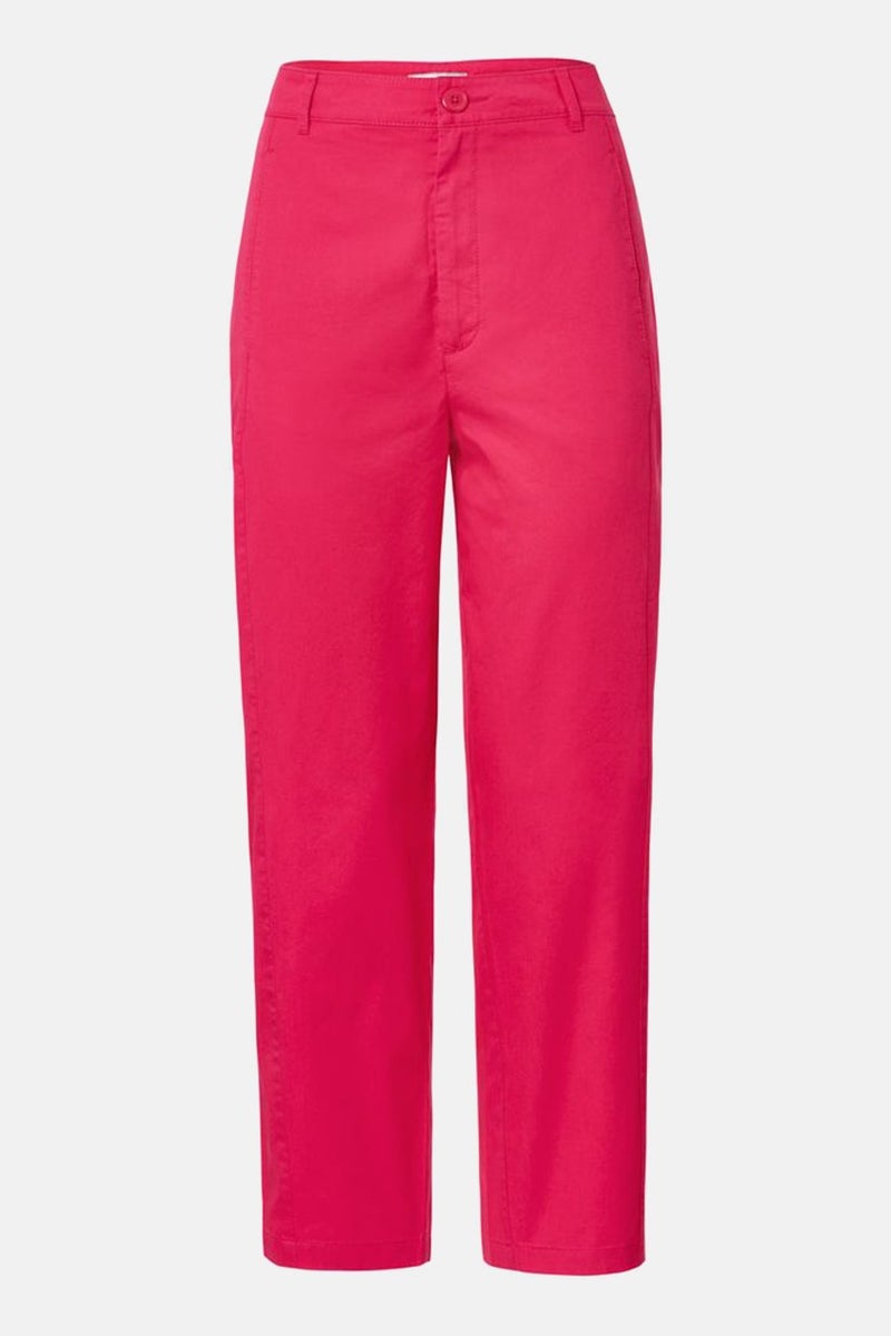 Tchibo Women Regular Fit Stretchable Trouser Pants, Pink - Image 2