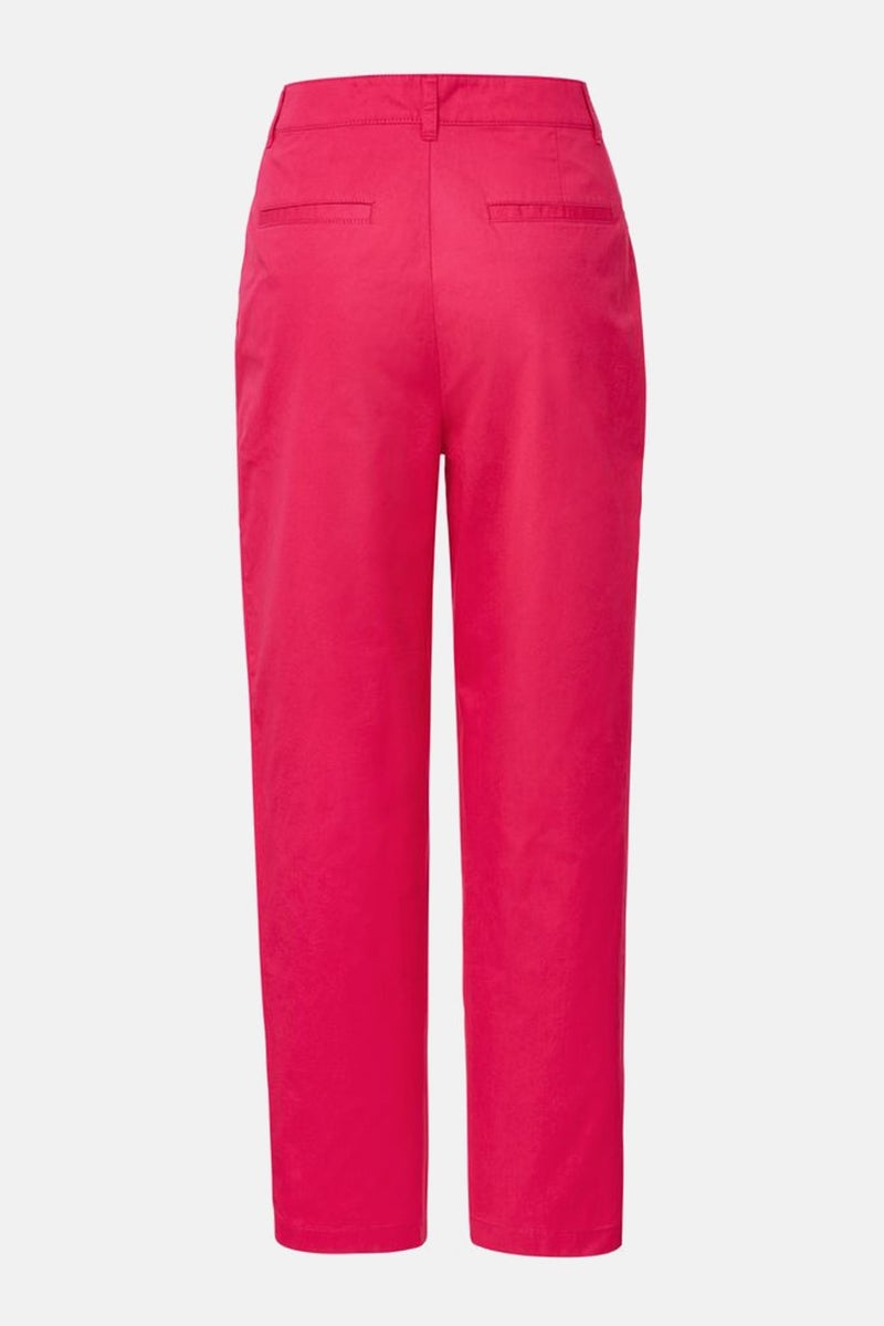 Tchibo Women Regular Fit Stretchable Trouser Pants, Pink - Image 3