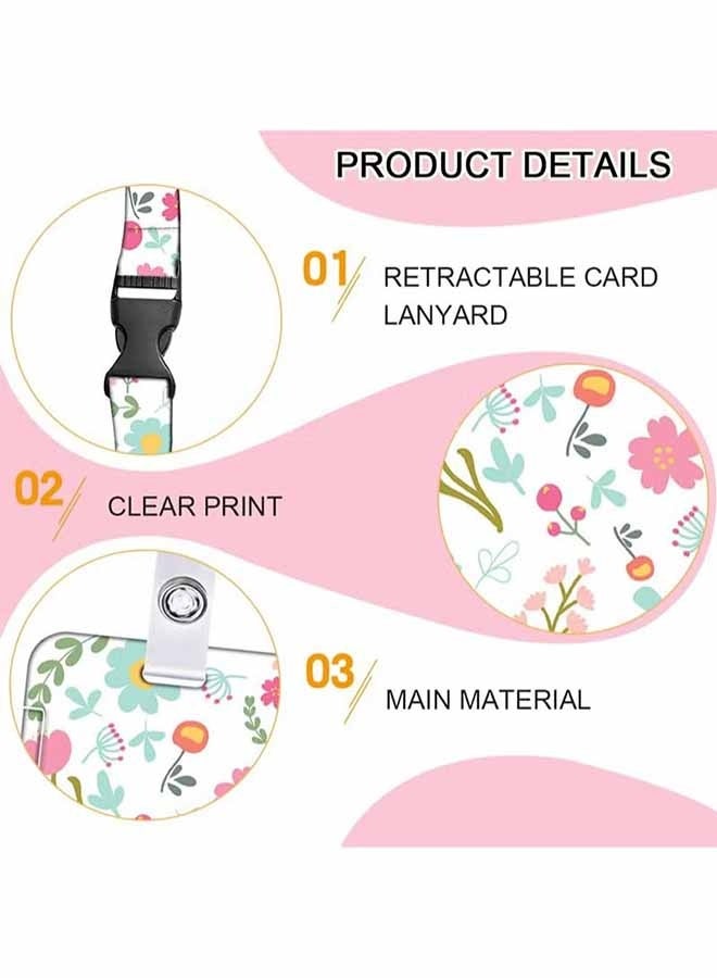 واي جيه حامل بطاقة الهوية بشريط، حامل بطاقة هوية لانيارد، حامل بطاقة المفاتيح، تذاكر الحافلات، حامل بطاقة اللوازم المدرسية بشريط سرطان البحر الدوارة، للنساء، المعلمين، الممرضات، الأطباء، الطلاب - Image 4