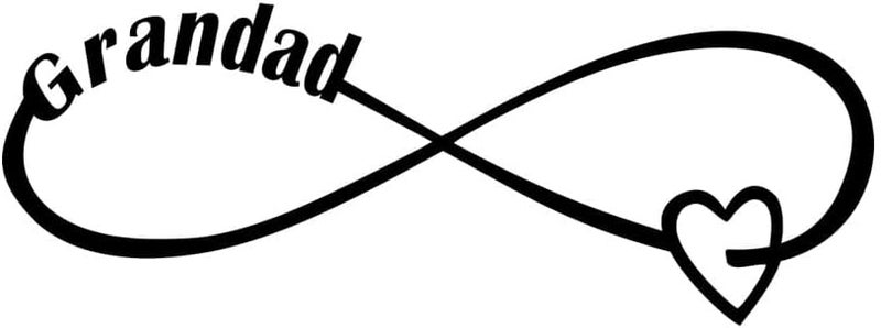 inking house Forever love Grandad small Heart Temporary Tattoo eternal love Grand fathers day - Image 1