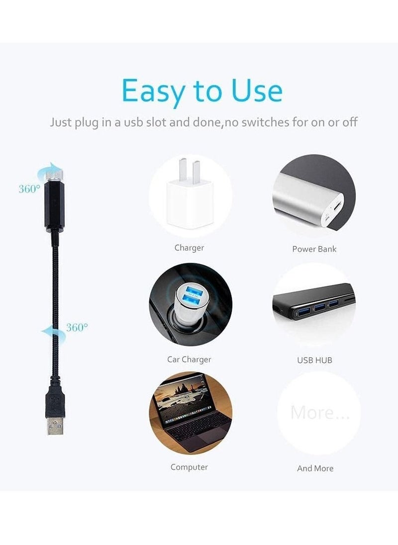 ELTRAZONE Car Roof Star Night Light,USB Star Night Lights, USB Night Lamp Fit All Cars Ceiling Roof Star Lights Interior Ambient Atmosphere for Bedroom Decorations,Party,Walls - Plug and Play - Image 3