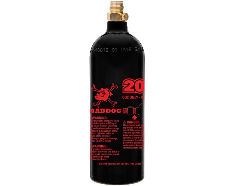 Maddog 20 Oz Refillable Aluminum CO2 Paintball Tank - Aquarium Bottle - Ships Empty - 1 Pack