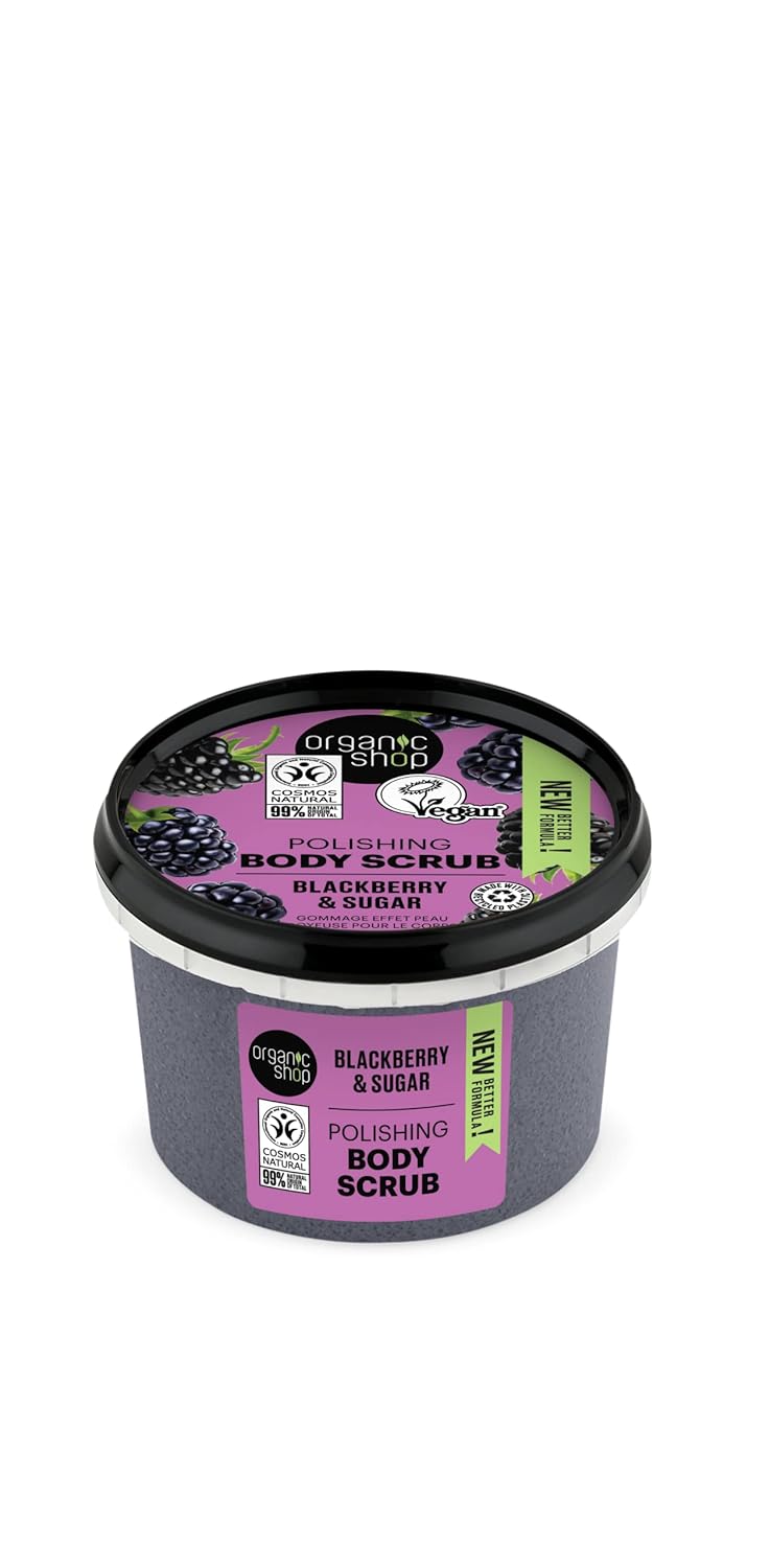 Blackberry  Sugar Hydrating  Exfoliating Body Scrub 100 Vegan  Organic Daily Exfoliant Detox  Moisturizer Body Face Hand  Foot Intensive Care  Skin Toning 250ml