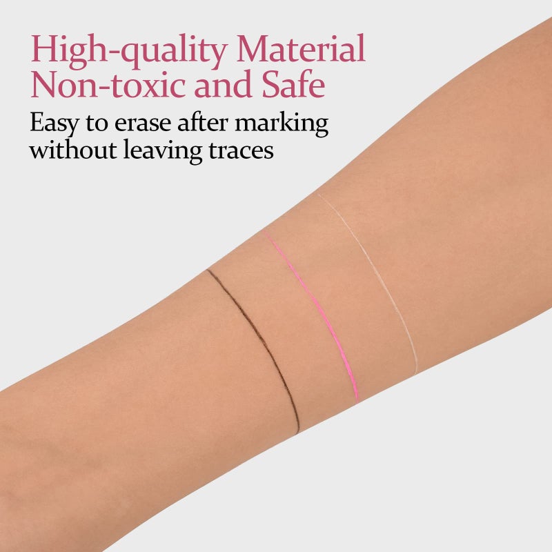 ATOMUS Eyebrow Mapping String 3 Pack Pre-inked 10m(32ft) Microblading String for Brow Marking 3 Colors Black White Pink Measuring String for Eyebrow Makeup - Image 5