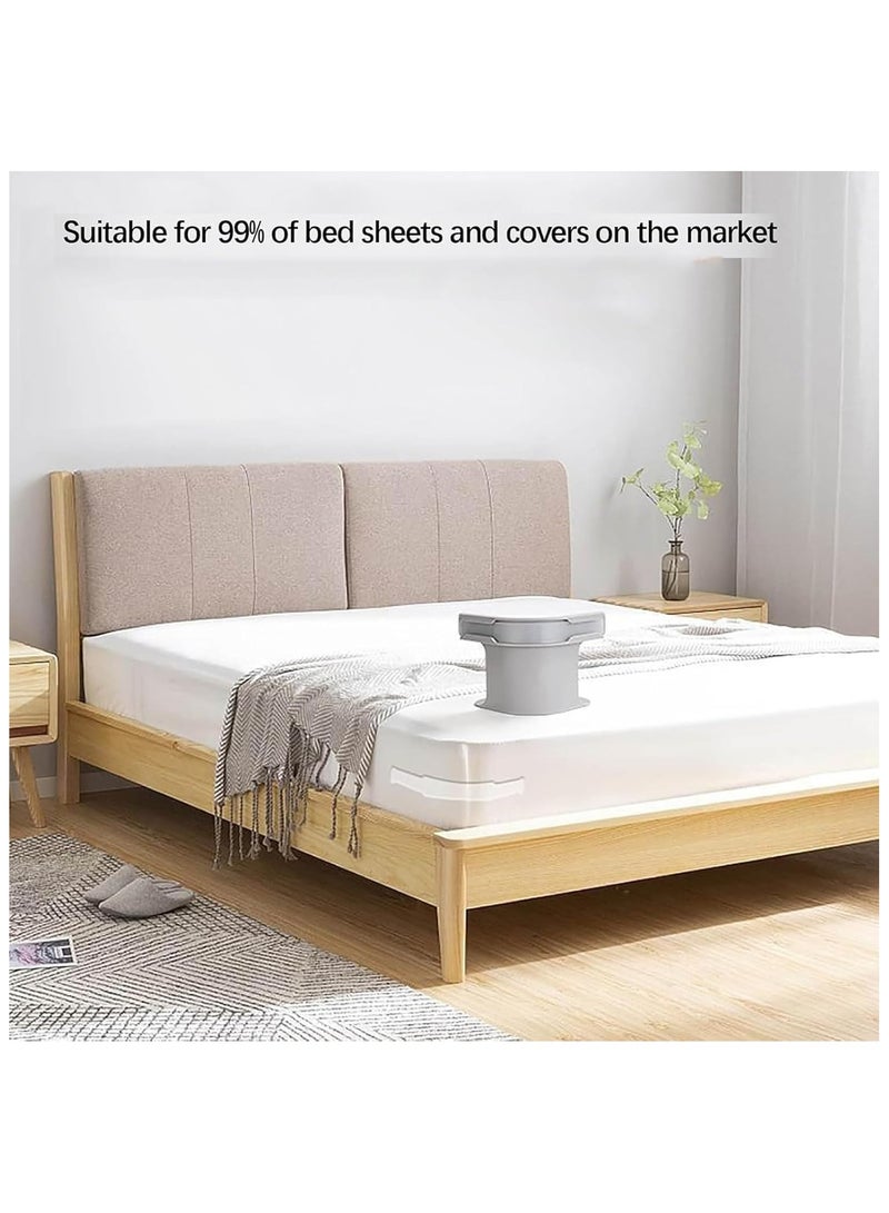 Bed Sheet Holder Set with Lock Strips Heavy Duty Bed Sheet Fasteners Non-Slip Lock Sheet Clips for All Size Mattress Blankets Bedding Grey-4PCS  - Image 2