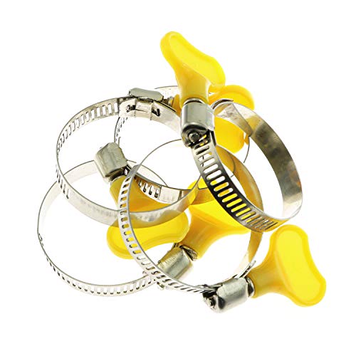 Maxmoral 5pcs 1.3"-1.7" Adjustable Butterfly Hose Clamp with Plastic Handle,Pipe Clips Hoop Fixed Tool - Image 2