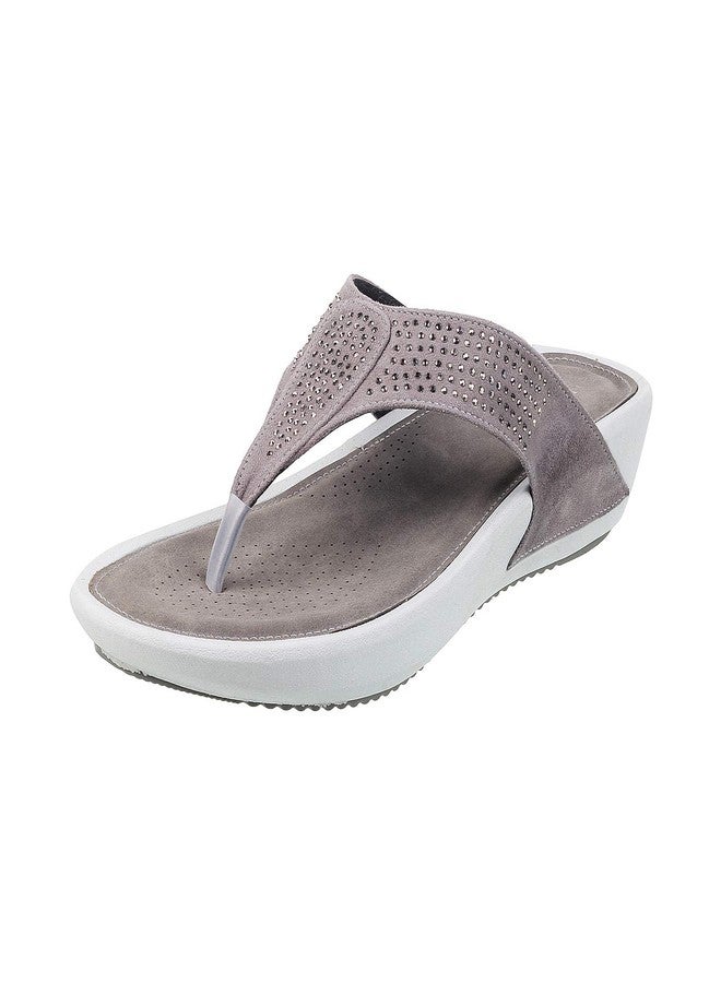 Mochi Womens Synthetic Grey Slippers (Size (7 UK (40 EU)) - Image 1
