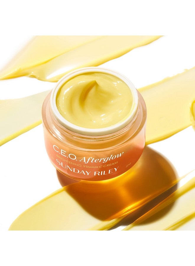 Sunday Riley C.E.O. Afterglow Brightening Vitamin C Cream Face Moisturizer 0.5 Oz. - Image 2