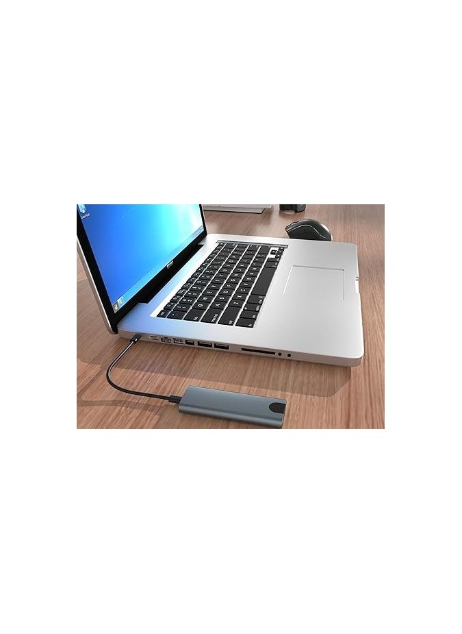 Generic M.2 SSD External Enclosure – USB 3.2 Gen 2 Adapter – 10Gbps NVMe/SATA SSD Case with 2-in-1 USB A+C to C Cable – Compatible with M-Key & B+M Key (2230/2242/2260/2280)  - Image 3