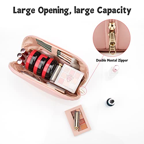 Ethereal Large Cosmetic Pouch, Lightweight Makeup Bag for Purse, Travel Zipper Pouch, Makeup Accessories Organizer, Pink - Image 2