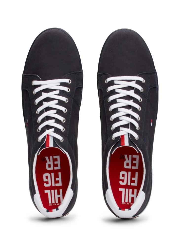 TOMMY HILFIGER Canvas Lace Up Low Top Sneakers  - Image 5