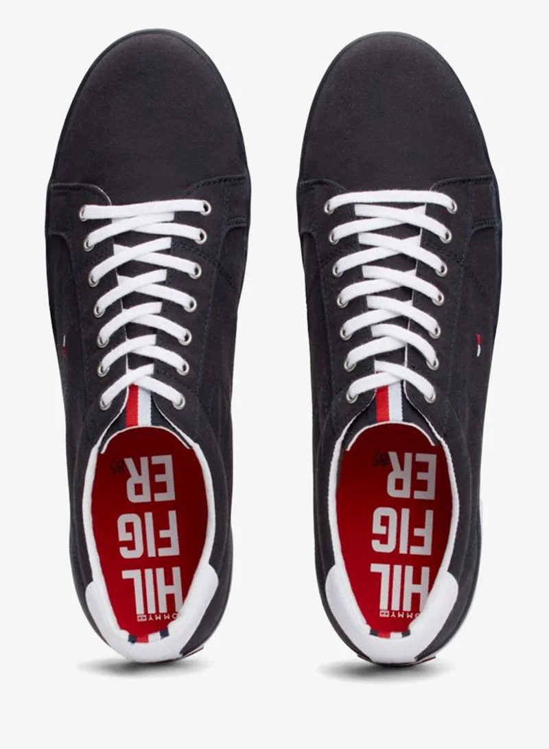 TOMMY HILFIGER Canvas Lace Up Low Top Sneakers