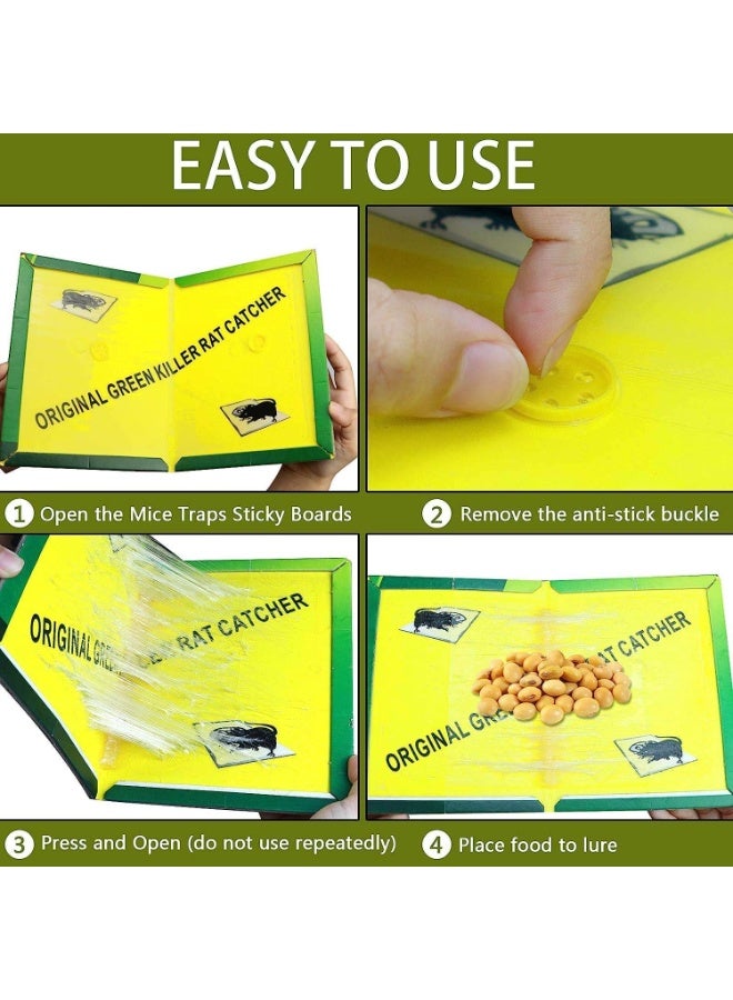 GREEN KILLER Mouse & Rat Glue Traps - Super Sticky Adhesive Boards for Indoor/Outdoor Pest Control - Professional Strength Traps for Rats, Mice, Cockroaches, Spiders & Insects (Pack of 12) - Image 3