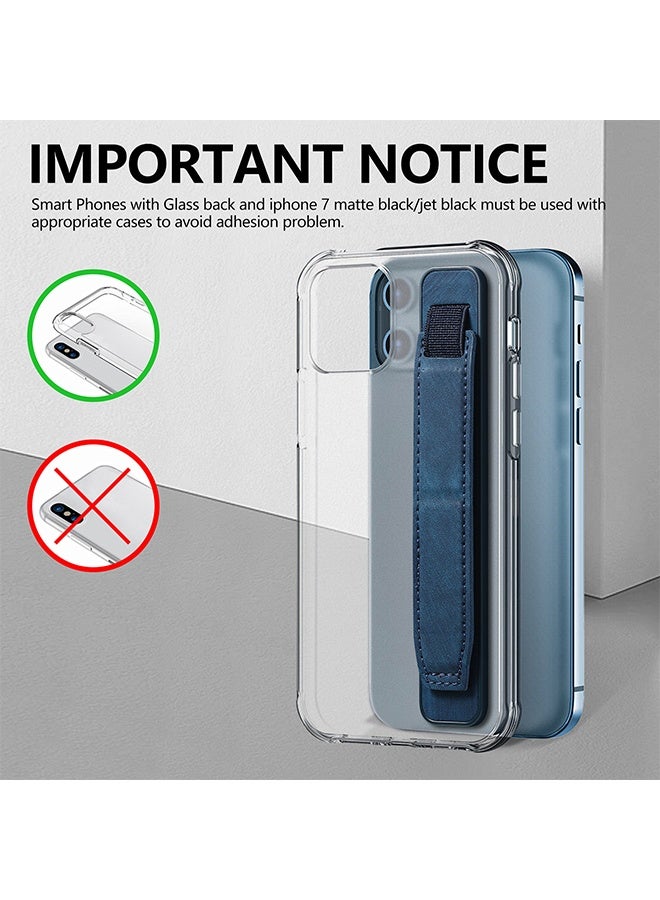 Phone Strap Grip Cell Phone Holder, Wrist Band Telescopic Phone Finger Strap Stand, Phone Case Accessories, Universal Finger Kickstand for Most Smartphone (Blue) - Image 5