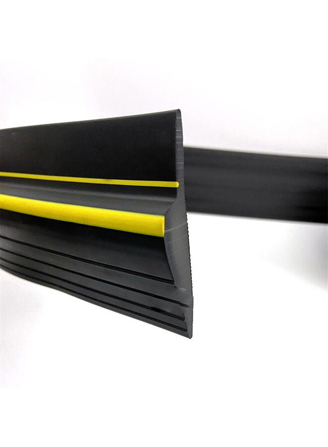 Universal Garage Door Threshold Seal, Yellow Warning Rubber Strip, Bottom Weatherstrip Replacement Rubber waterproofing Strip (89 * 12) - Image 2