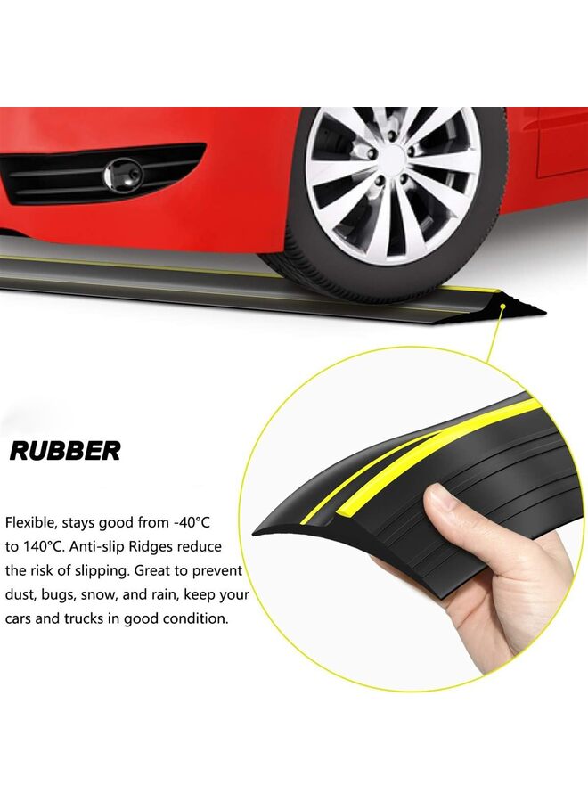 Universal Garage Door Threshold Seal, Yellow Warning Rubber Strip, Bottom Weatherstrip Replacement Rubber waterproofing Strip (89 * 12) - Image 4