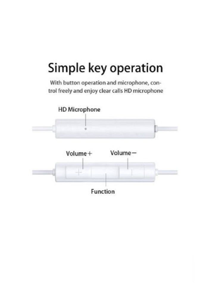 tenplus Original Type C Earphones Compatible With iPhone 15 and all Devices With a Type C Port White Color  - Image 2