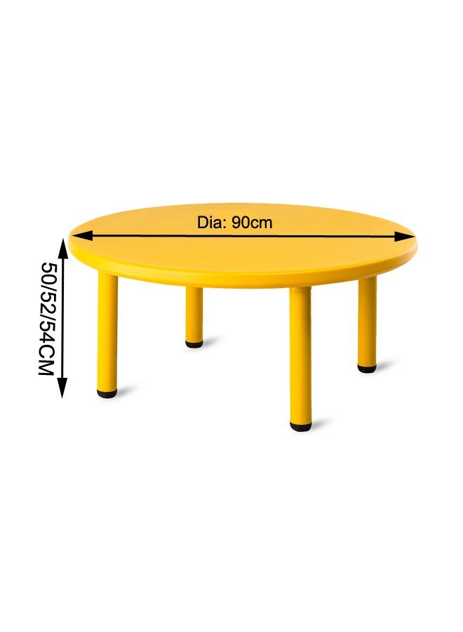 JSAITOYS 5 Pieces Yellow Color Kids Round Table And Plastic Chair - Image 2