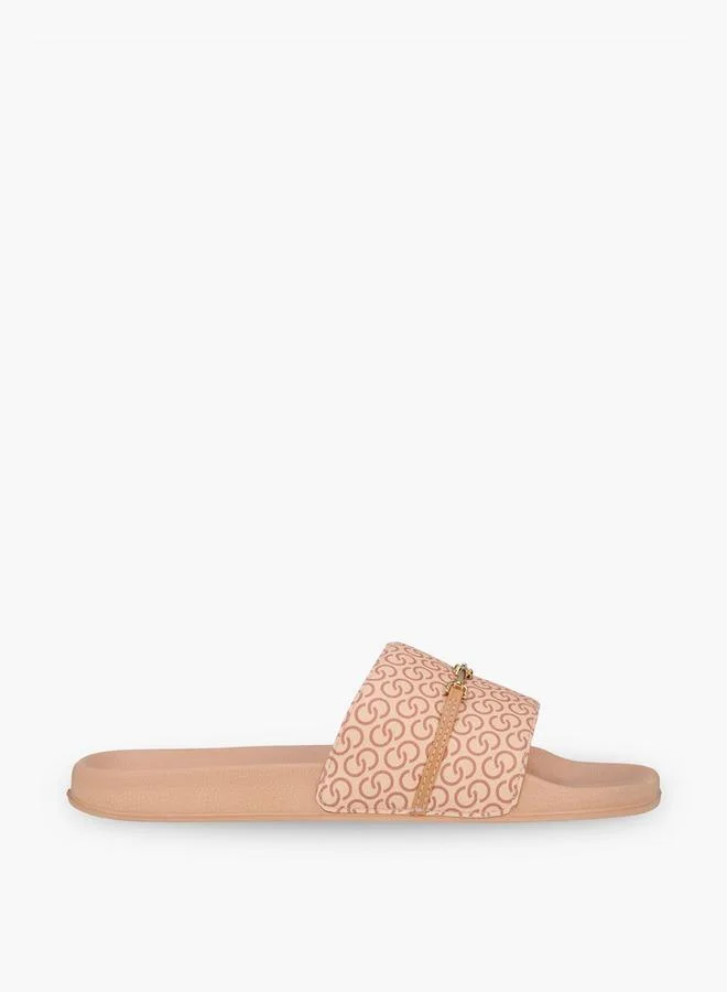 سيليست Women Monogram Print Slides