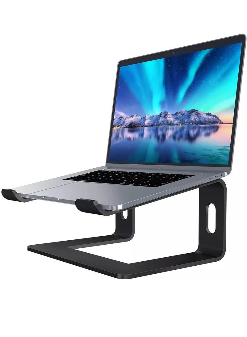 حامل كمبيوتر محمول Z1، حامل كمبيوتر من الألومنيوم، مصعد كمبيوتر محمول مريح للمكتب، حامل معدني متوافق مع كمبيوتر محمول مقاس 10 إلى 15.6 بوصة، فضي - Image 1