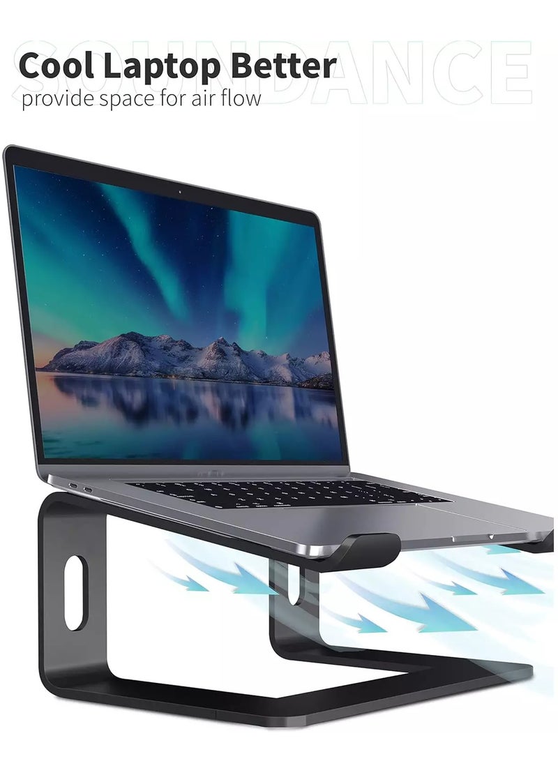 حامل كمبيوتر محمول Z1، حامل كمبيوتر من الألومنيوم، مصعد كمبيوتر محمول مريح للمكتب، حامل معدني متوافق مع كمبيوتر محمول مقاس 10 إلى 15.6 بوصة، فضي - Image 3