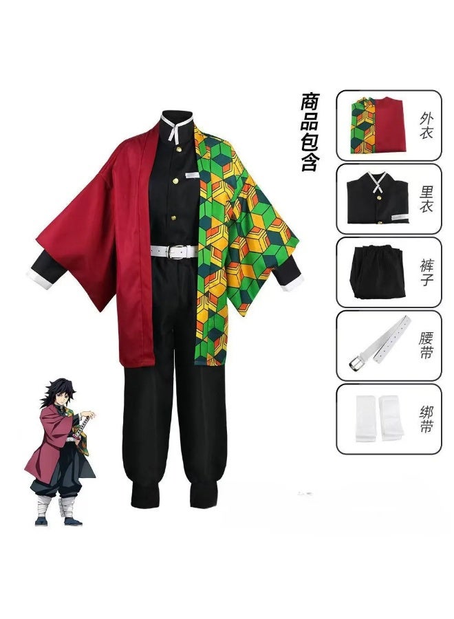 Kamado Nezuko Cosplay Costume for Demon Slayer Anime Cosplay Kimono Outfit Halloween Costume for Girls