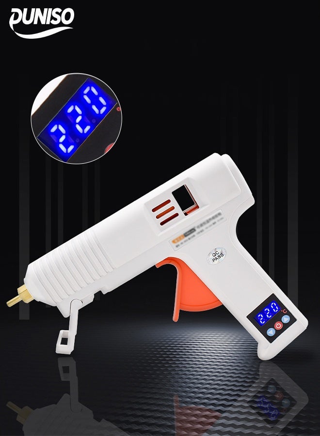 DUNISO 120W Digital Hot Glue Gun With 20 Pcs 200mm x 11mm Hot Glue Sticks, Suitable For Art Creation, Diy, Small Craft Projects And Daily Household Quick Repairs (Glue Gun And Glue Sticks).  - Image 1
