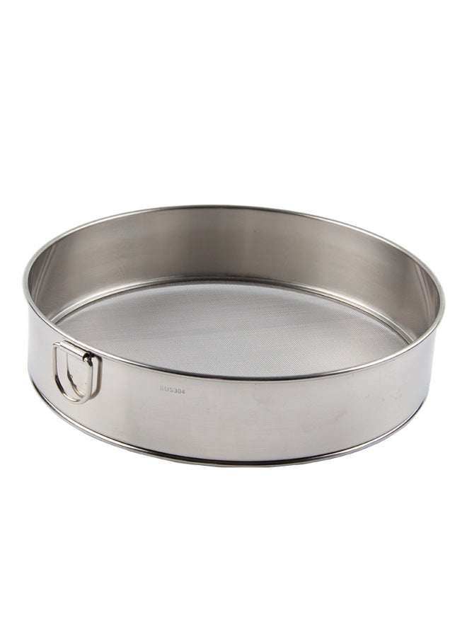 60 Mesh Baking Tools Round Sugar Sieve 304 Stainless Steel Hand-held Flour Sieve 40 Mesh Screen Sieve-Specifications:Side 201 Net 304 Material Without Hanging Ring-Color:15cm  - Image 1