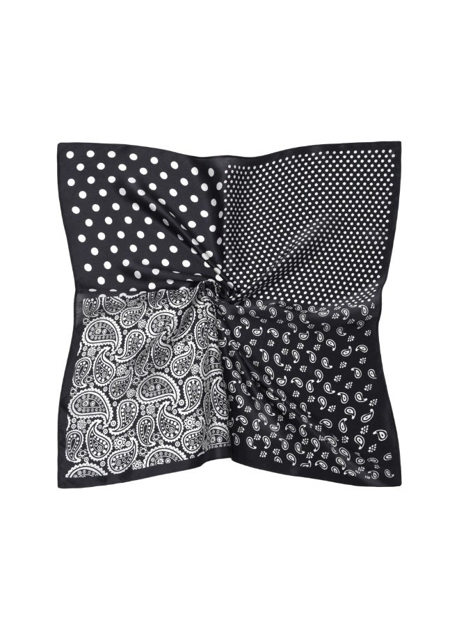 100% خيوط الخوخ Silk Scarf مربع - شارف للعنق - نساء الرجال مربع صغير جيوب شارف - مع عبوة هدية - Image 2