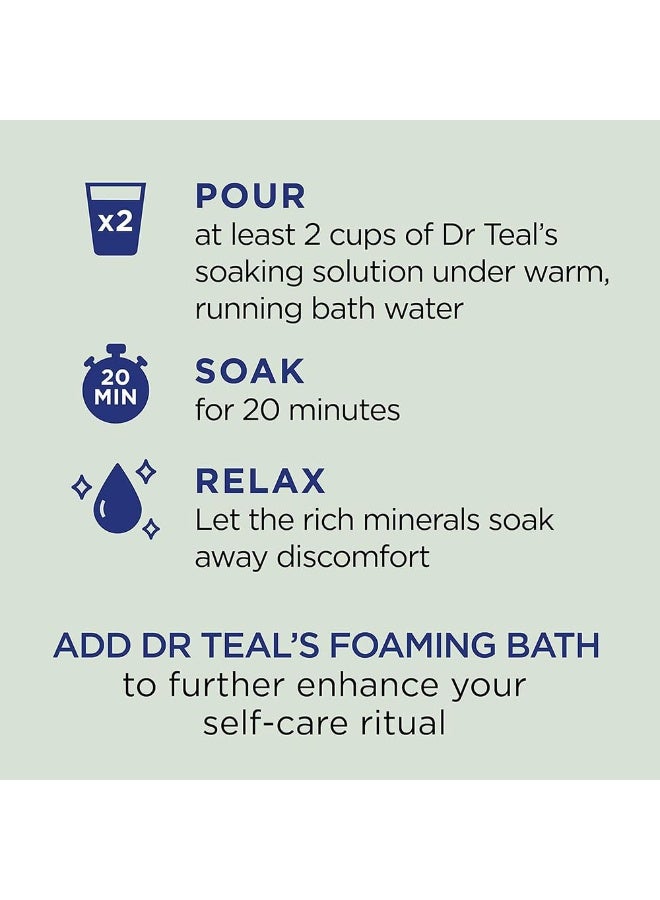 Dr Teal's Pure Epsom Salt Soaking Solution Relax & Relief With Eucalyptus & Spearmint Essential Oils 450G - Image 5