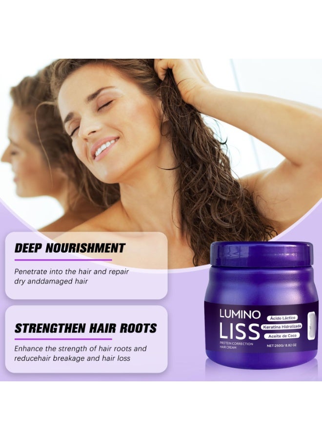 Lumino Liss Alisado, Lumino Liss Alisado without Formula, Protein Correcting Hair Strengthening Cream, Helps the hair get a natural silky texture, Long-lasting smoothness 250g - Image 4