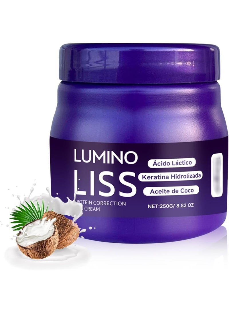 Lumino Liss Alisado, Lumino Liss Alisado without Formula, Protein Correcting Hair Strengthening Cream, Helps the hair get a natural silky texture, Long-lasting smoothness 250g - Image 1
