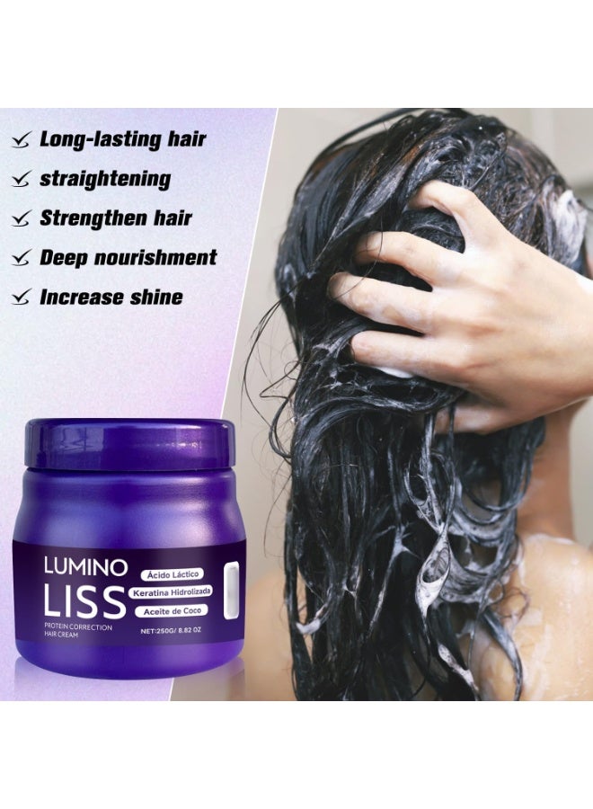 Lumino Liss Alisado, Lumino Liss Alisado without Formula, Protein Correcting Hair Strengthening Cream, Helps the hair get a natural silky texture, Long-lasting smoothness 250g - Image 2