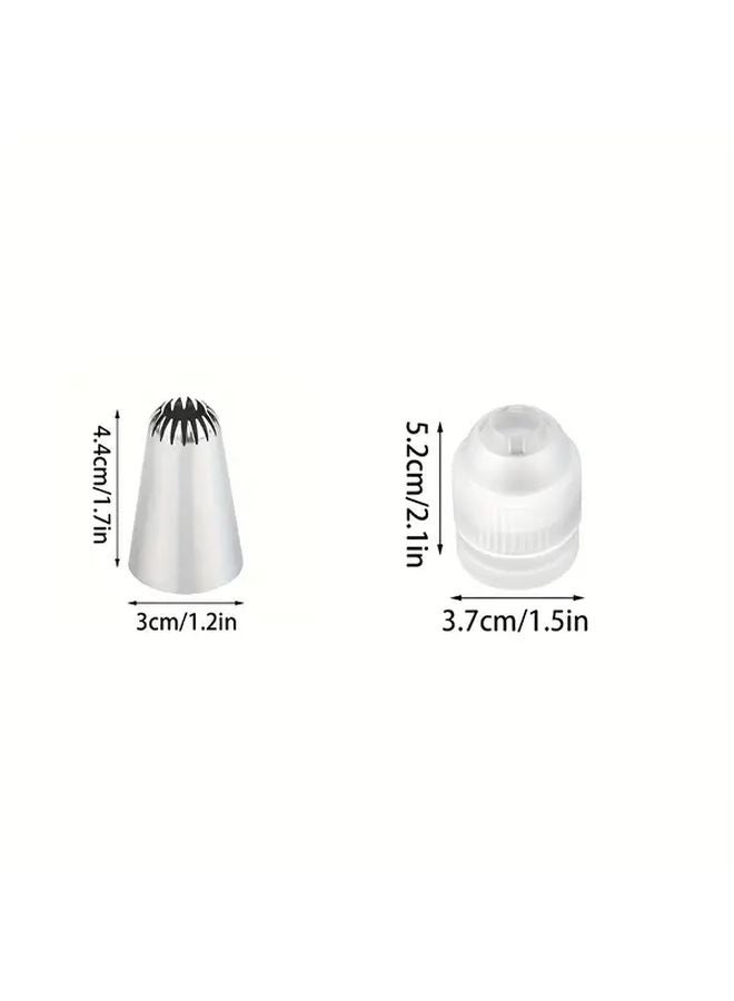 Extra Large 13Pcs Cream Piping Nozzles With Coupler Pastry Tips Baking Tools TDH13 - Image 3