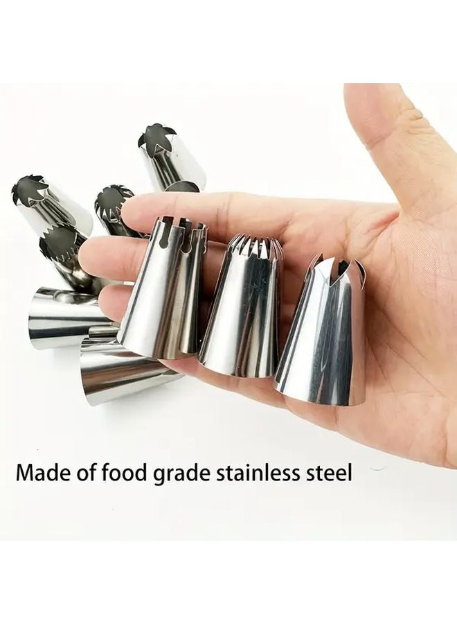 Extra Large 13Pcs Cream Piping Nozzles With Coupler Pastry Tips Baking Tools TDH13 - Image 2