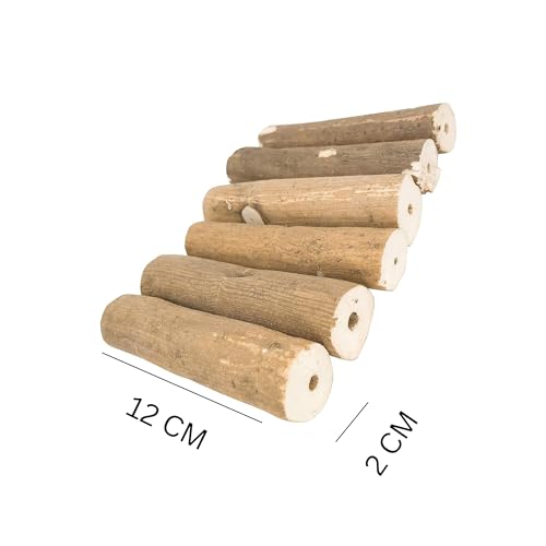 JOYNAGAR 10-Piece Sola Wood Log Chewing Toy for Parrot, Cockateil, Parakeet, Budgie, Conures, Amazon, African Grey, Macaws, Cockatoo, Eclectus and Other| 12 cm Long - Image 4