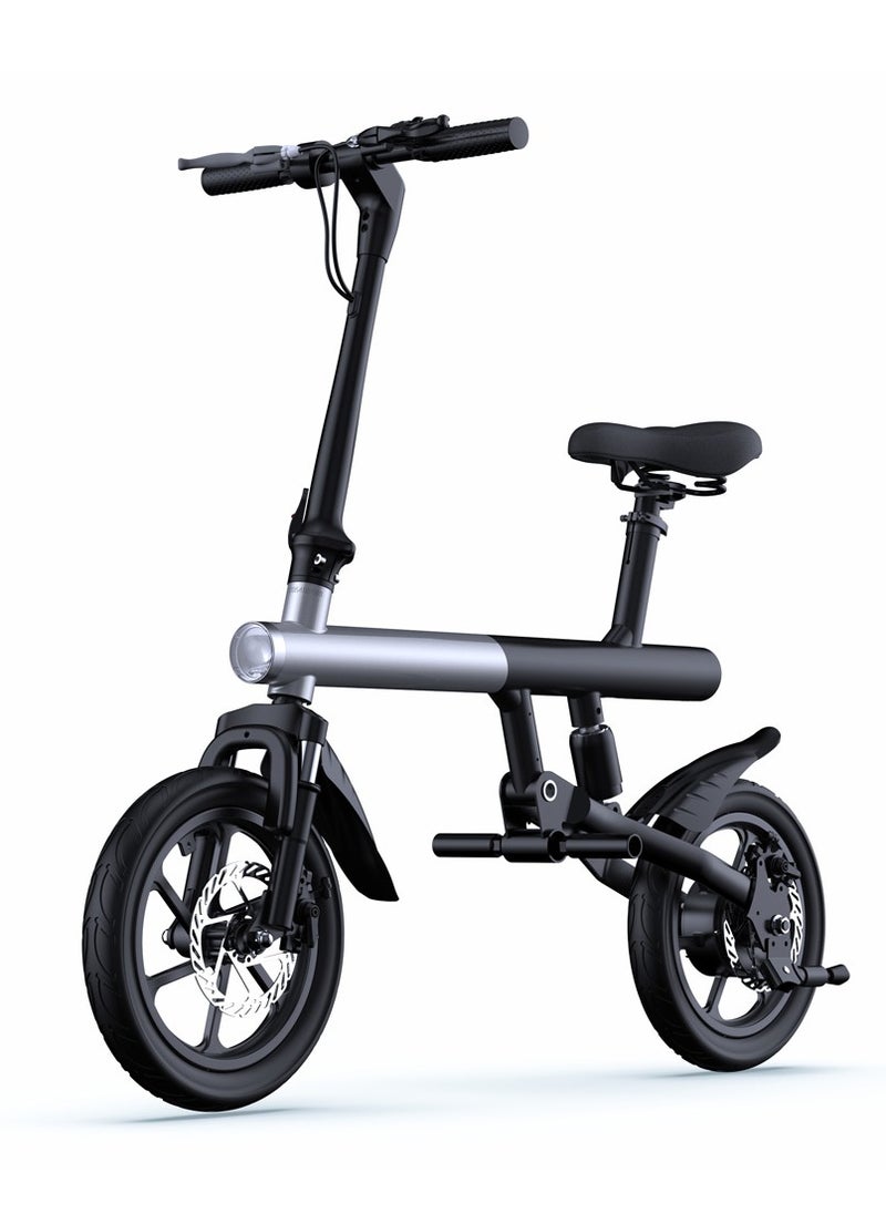 Crony C4 350W Folding E-Bike 14" Hub Motor, 36V Battery, Max 40KMm/H Speed Bicycle, 15-25KM Range, Double Shock Absorbers E-Scooter, Bluetooth App, LED Headlights, LCD Display, 150KG Load Capacity  - Image 2