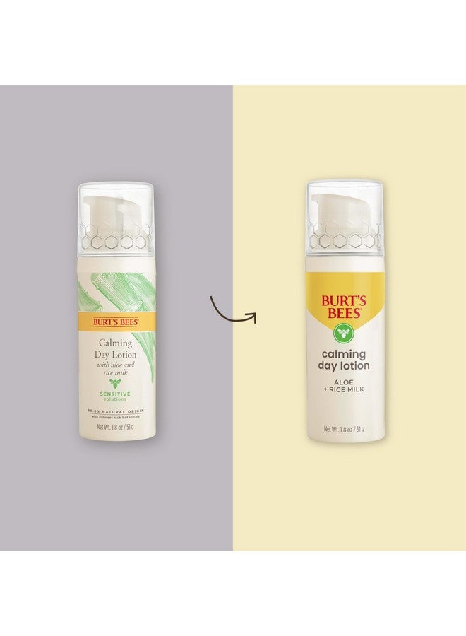 بيرتس بيز هدايا هدايا العناية بالبشرة من بيرتس بيز، مرطب للوجه بخلاصة الصبار وحليب الأرز، لوشن نهاري مهدئ للبشرة الحساسة، مكونات طبيعية 98.9% للعناية بالبشرة، هدايا عيد الميلاد، زجاجة 1.8 أونصة - Image 2