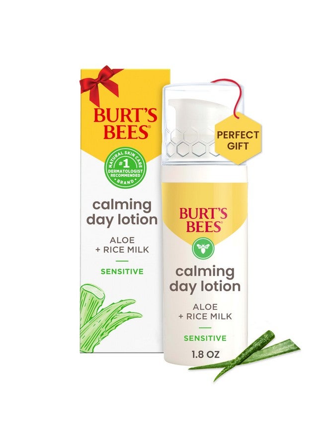 بيرتس بيز هدايا هدايا العناية بالبشرة من بيرتس بيز، مرطب للوجه بخلاصة الصبار وحليب الأرز، لوشن نهاري مهدئ للبشرة الحساسة، مكونات طبيعية 98.9% للعناية بالبشرة، هدايا عيد الميلاد، زجاجة 1.8 أونصة - Image 1