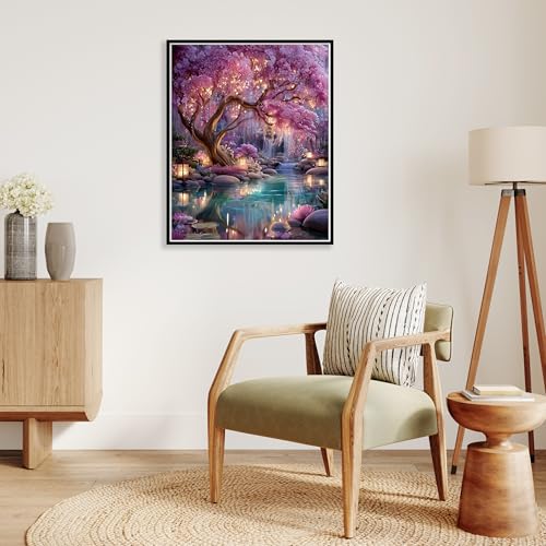 Ycydilirab Dream Tree Paint by Numbers Kits for Adults - Paint by Number Adult,Tree Canvas Paint by Numbers for Adults,Drawing Colorful Paintworks Artwork for Adult Home Wall Decoration and Gifts16x20inch - Image 4