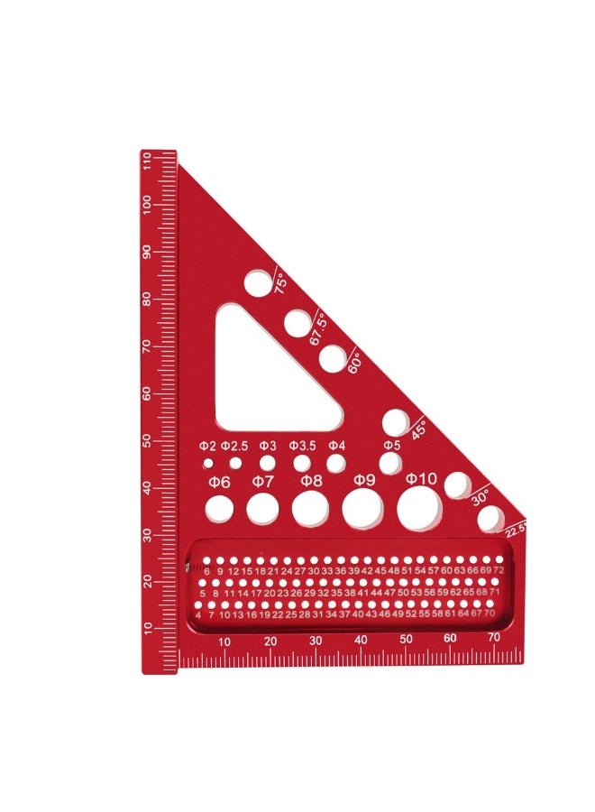 Aluminum Alloy Multi Angle Measuring Ruler Woodworking DIY Miter Triangle-Ruler Utility Scribing 