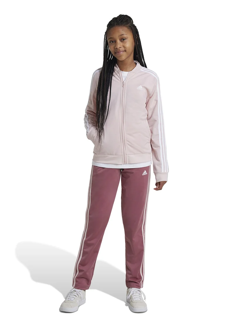 Adidas Junior Girls Essentials 3 Stripes Tracksuit