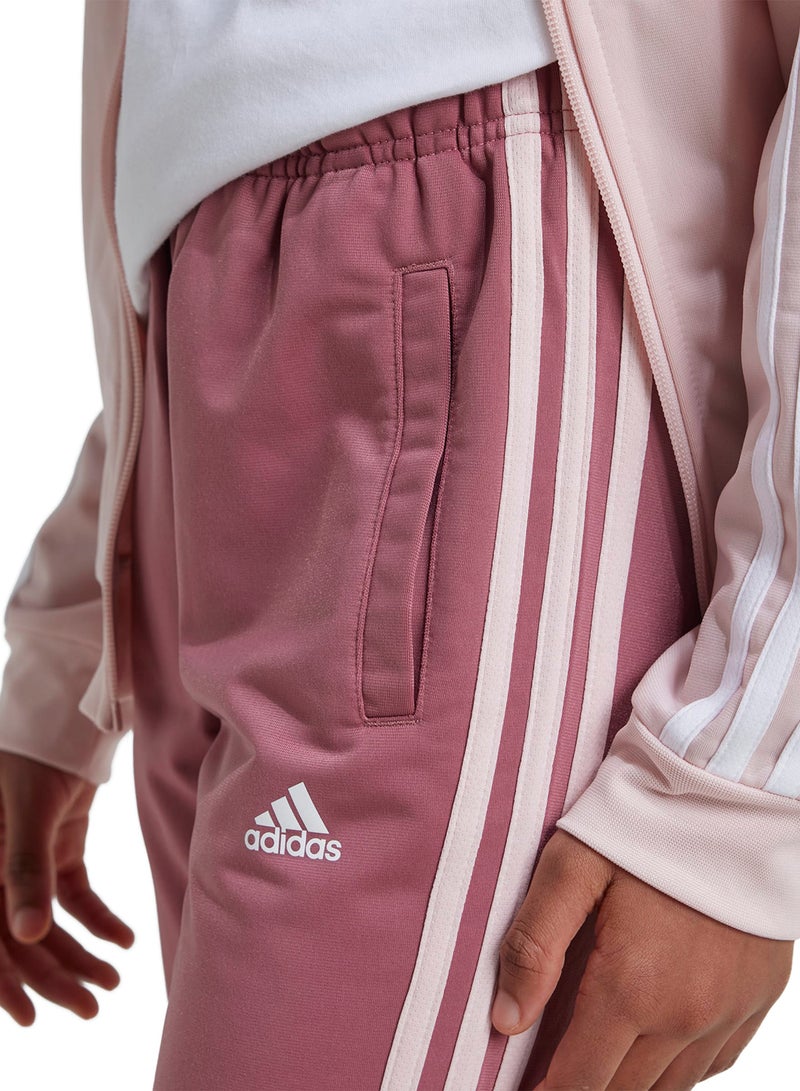 Adidas Junior Girls Essentials 3 Stripes Tracksuit - Image 3