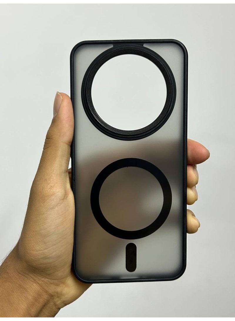 Magsafe Leather Generic Back Case Compatible with Realme 14 Pro Plus. - Image 2