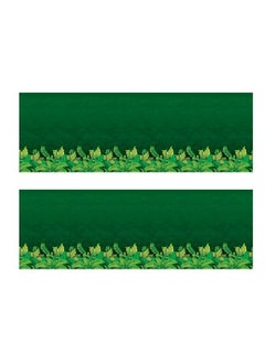 Beistle Jungle Foliage Wall Backdrops 4’ X 30’ Pack Of 2 Photo Backdrop Easy To Adhere Wall Covering Tropical Party Decorations Jungle Party Decorations Greenery Backdrop Party Decor  - Image 1