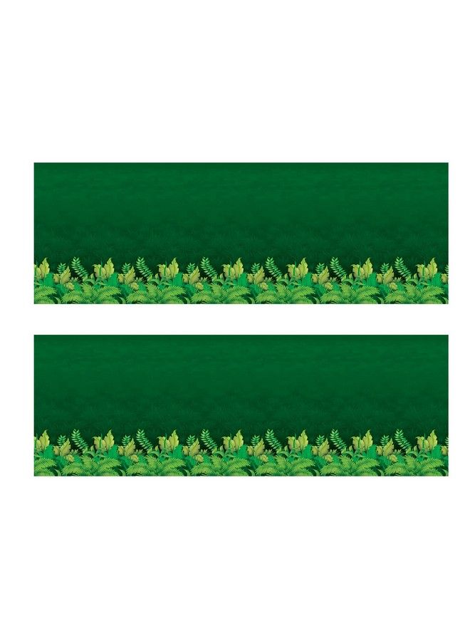Beistle Jungle Foliage Wall Backdrops 4’ X 30’ Pack Of 2 Photo Backdrop Easy To Adhere Wall Covering Tropical Party Decorations Jungle Party Decorations Greenery Backdrop Party Decor - Image 1
